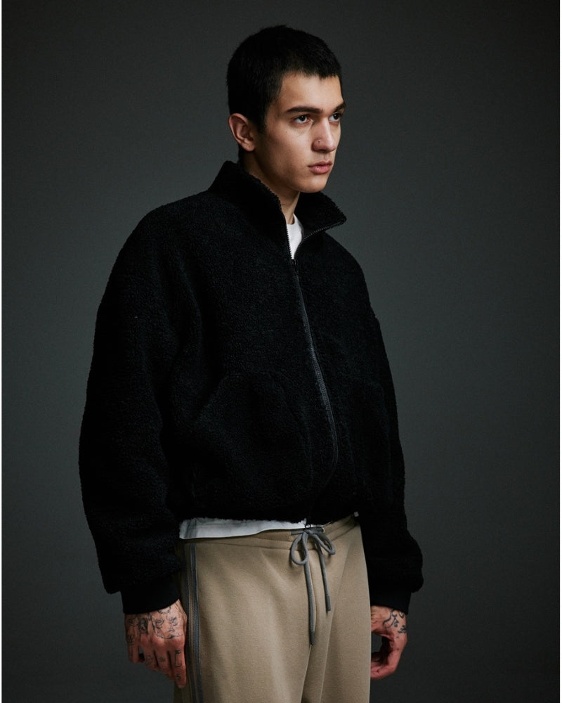 Teddy Relaxed Fit Fleece vetoketjullinen takki