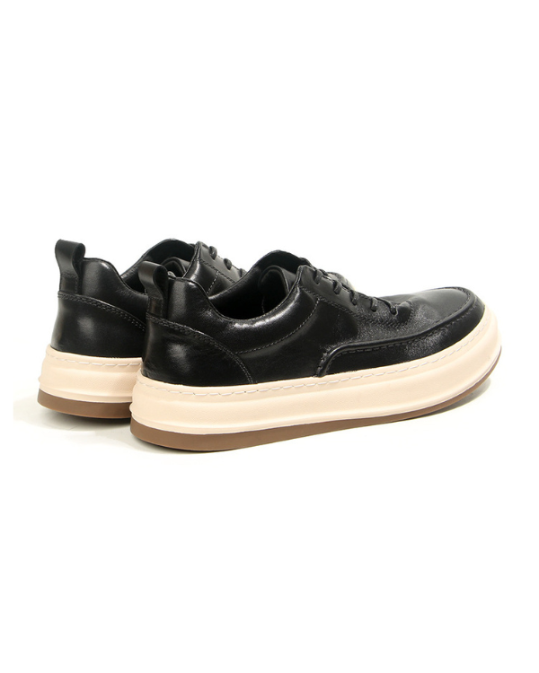 Musta Moc-Toe Leather Sneaker
