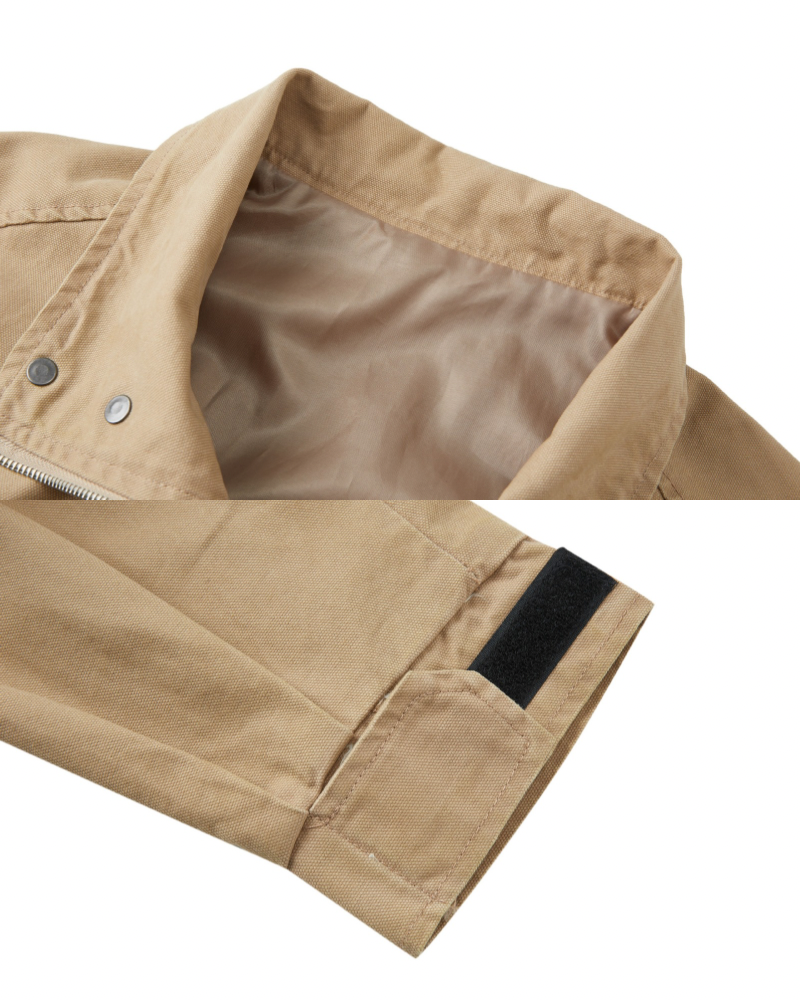 Korkea kaula-aukkoinen puuvillatakki