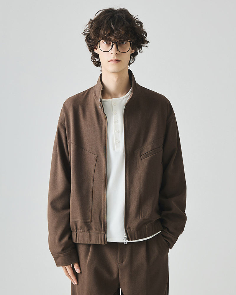 Tour's High-Neck Utility Zip-takki