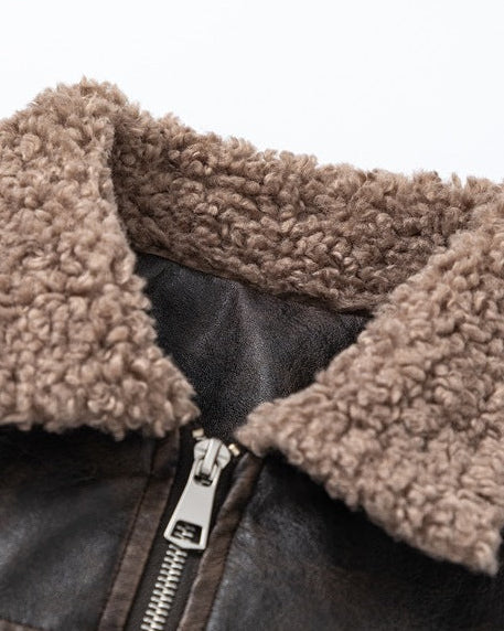 The Aurion PU Leather Padded Jacket