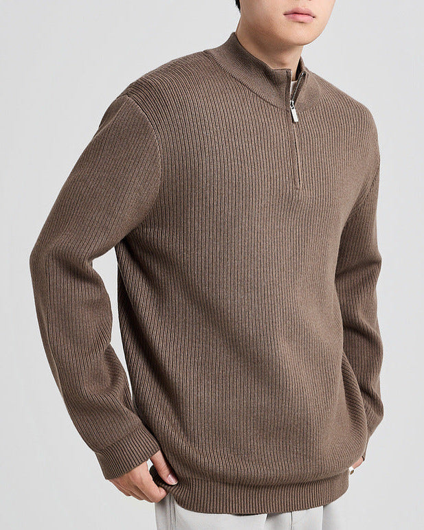 Le tricot Carrington Pit Jacquard à demi-fermeture