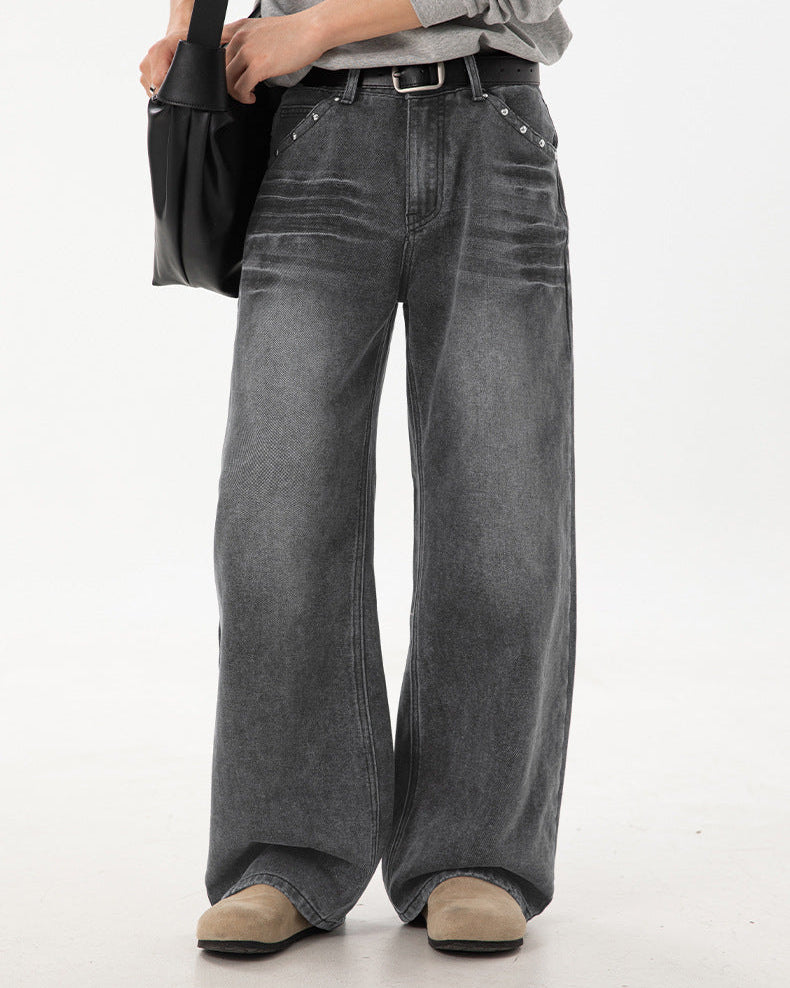 Le jean droit Rivet Fade