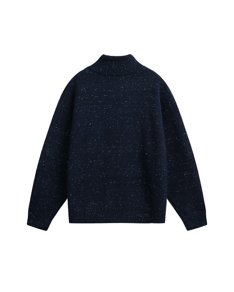 The Vantage Texture Stand-Up Collar Sweater