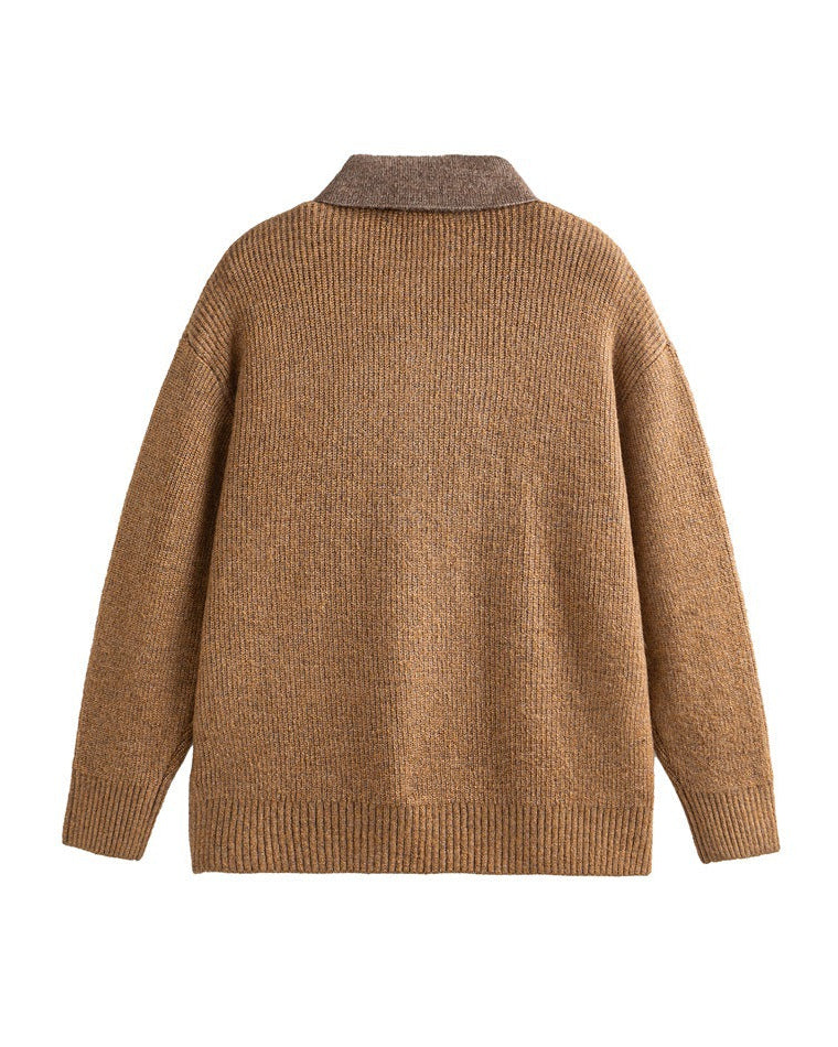 The Regent Knit Lapel Pullover Sweater