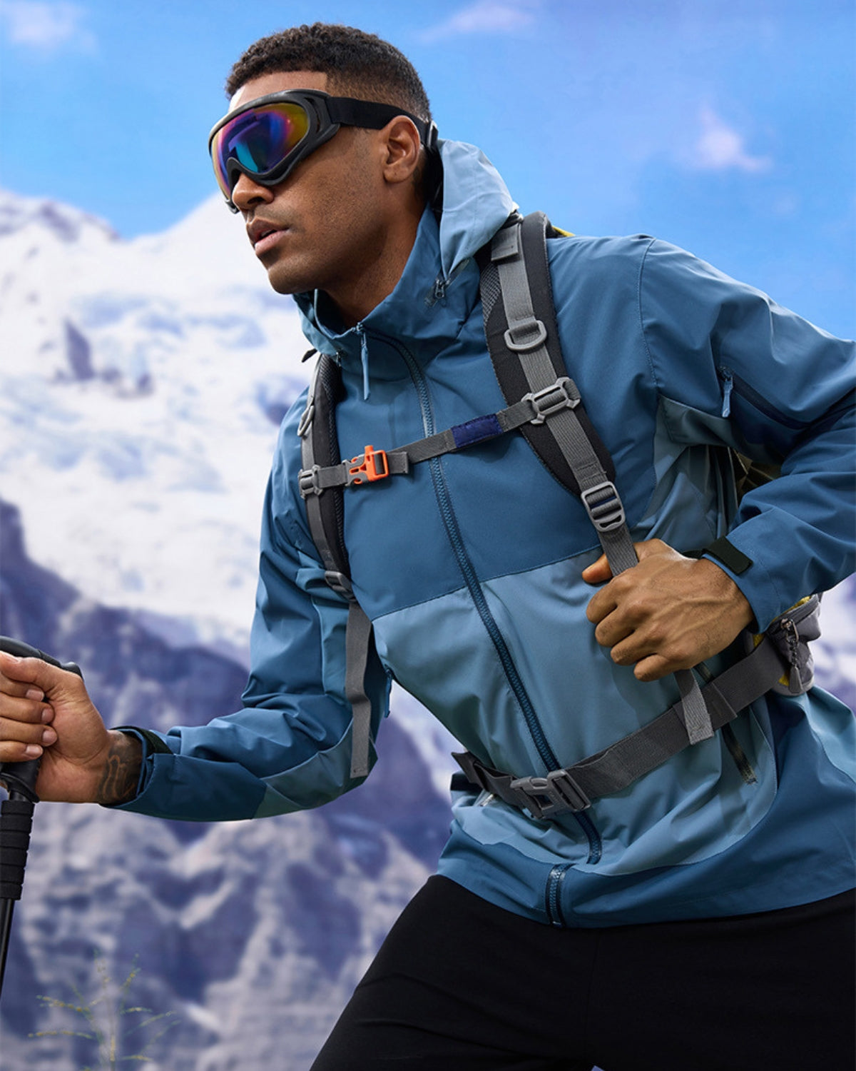 Veste coupe-vent imperméable à capuche Summit Pro