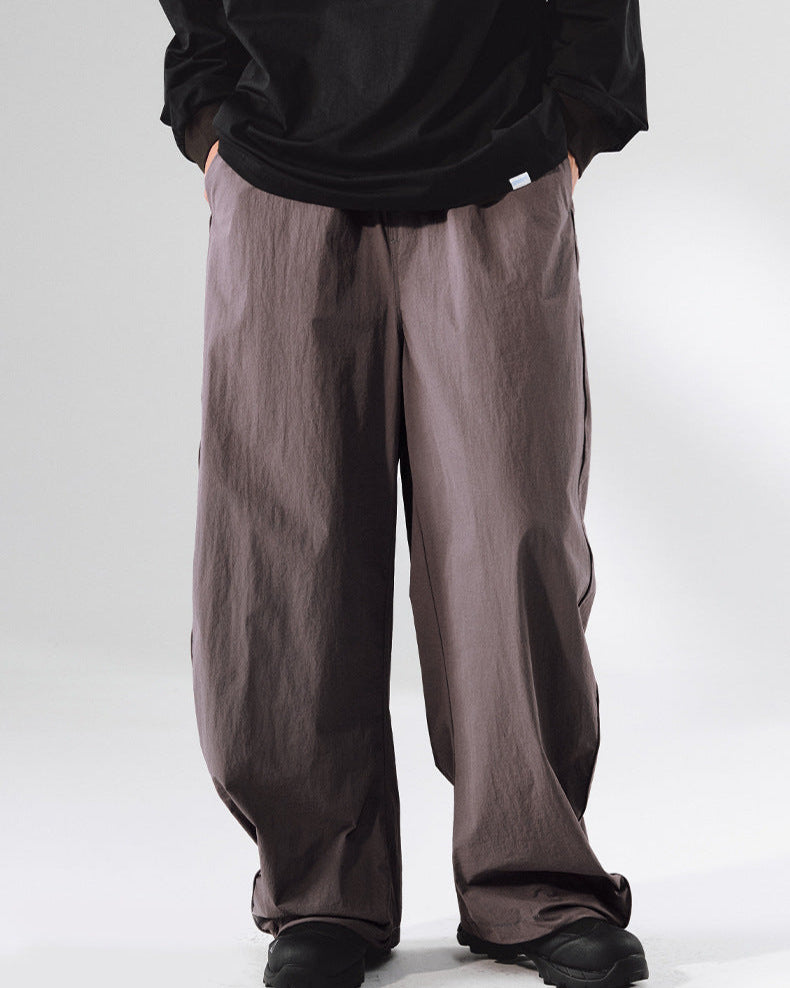 Pantalon technique à cordon de serrage à jambes larges