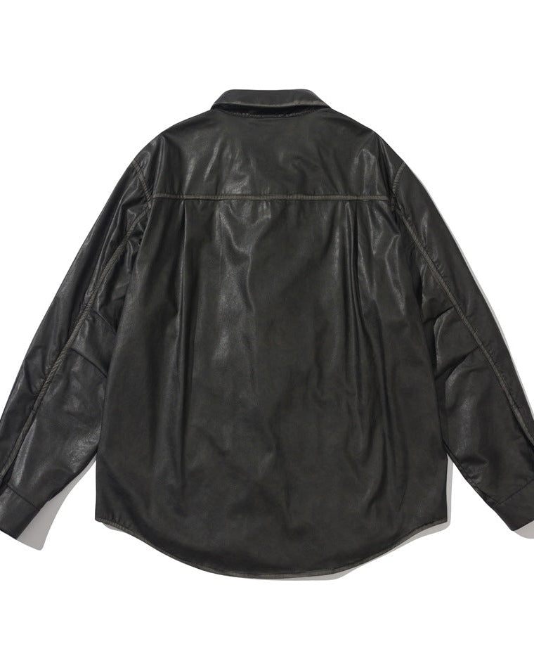 The Hanford Chinese Style Retro PU Leather Jacket