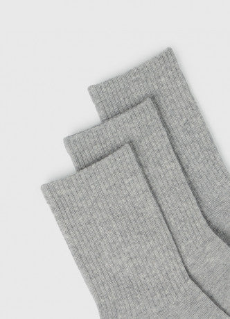 Calze alte a coste 3 paia