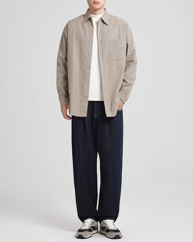 Camicia a quadri spazzolata Carbon