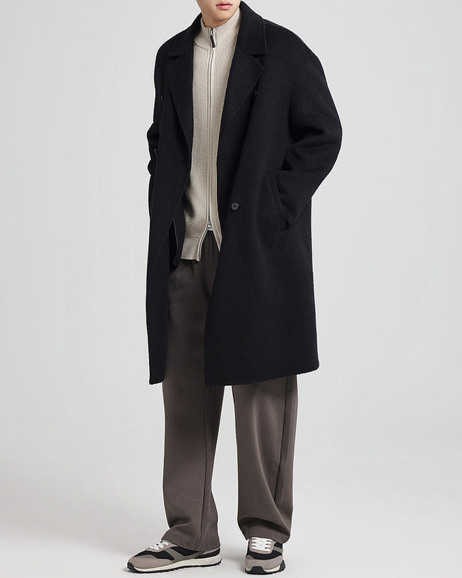 Il classico cappotto reversibile in lana