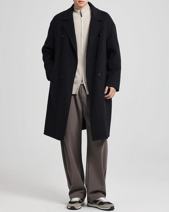 Il classico cappotto reversibile in lana