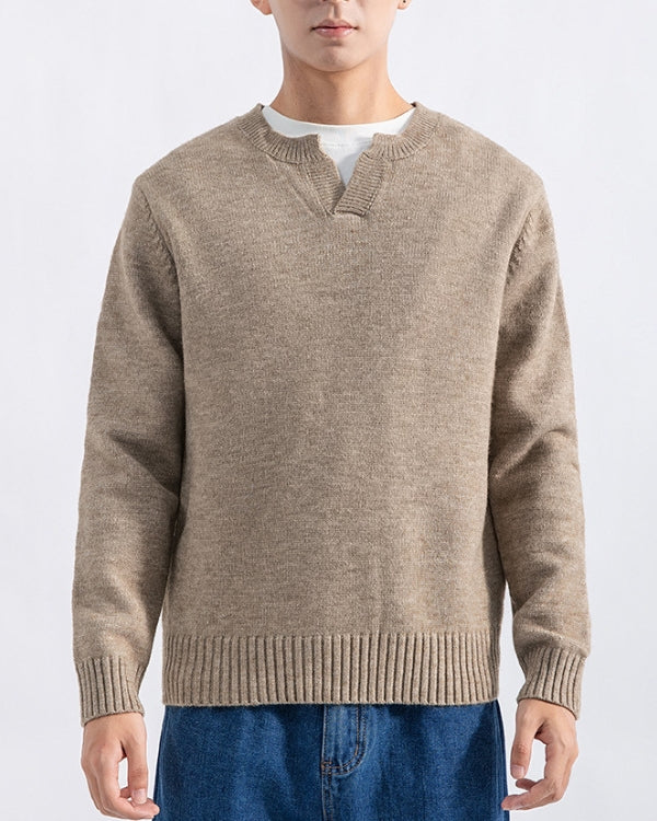 Maglione con scollo a V in misto lana Jackal