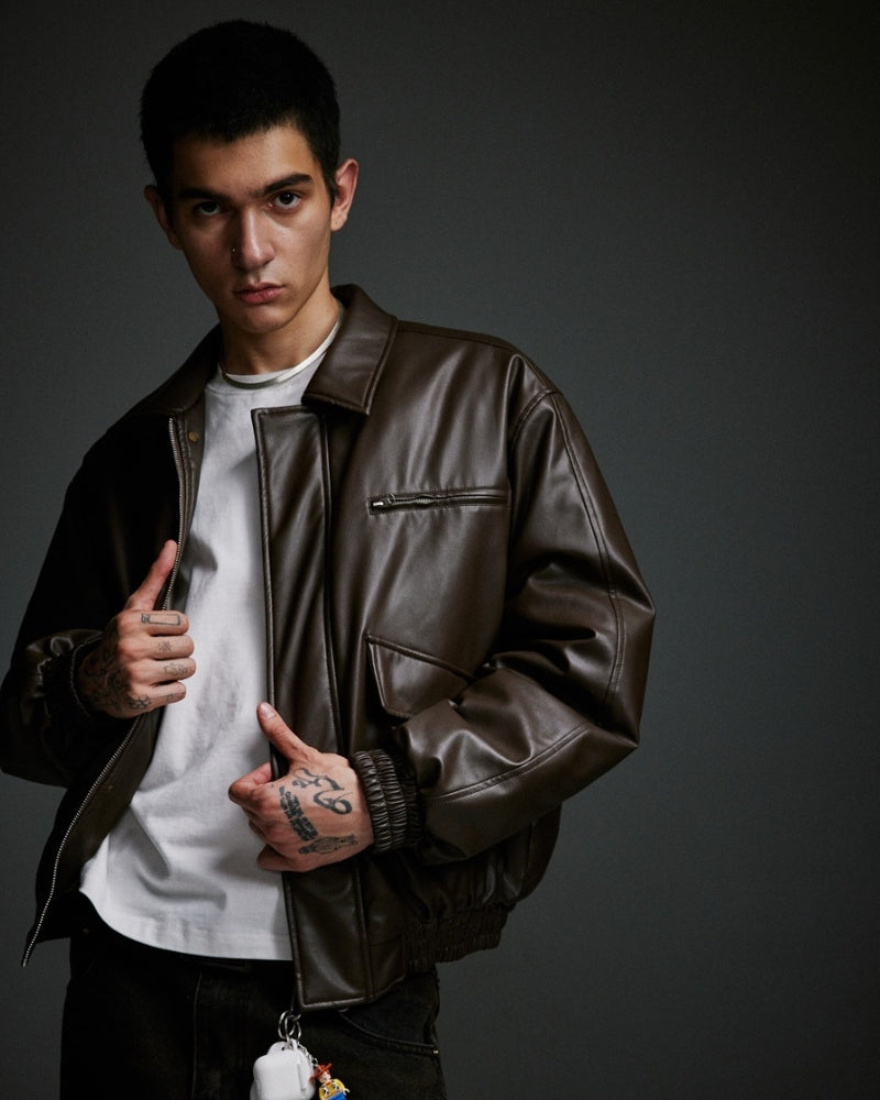 Bomber in ecopelle Urban Edge