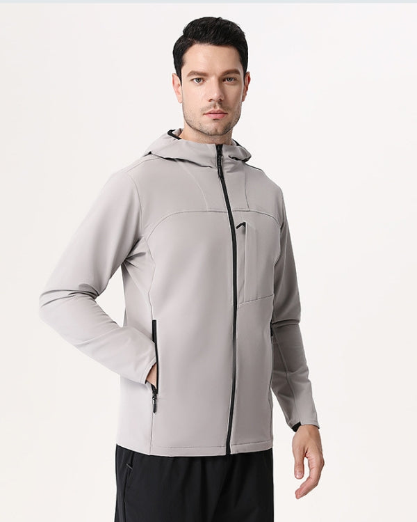 Gilet sportivo tecnico impermeabile con cappuccino