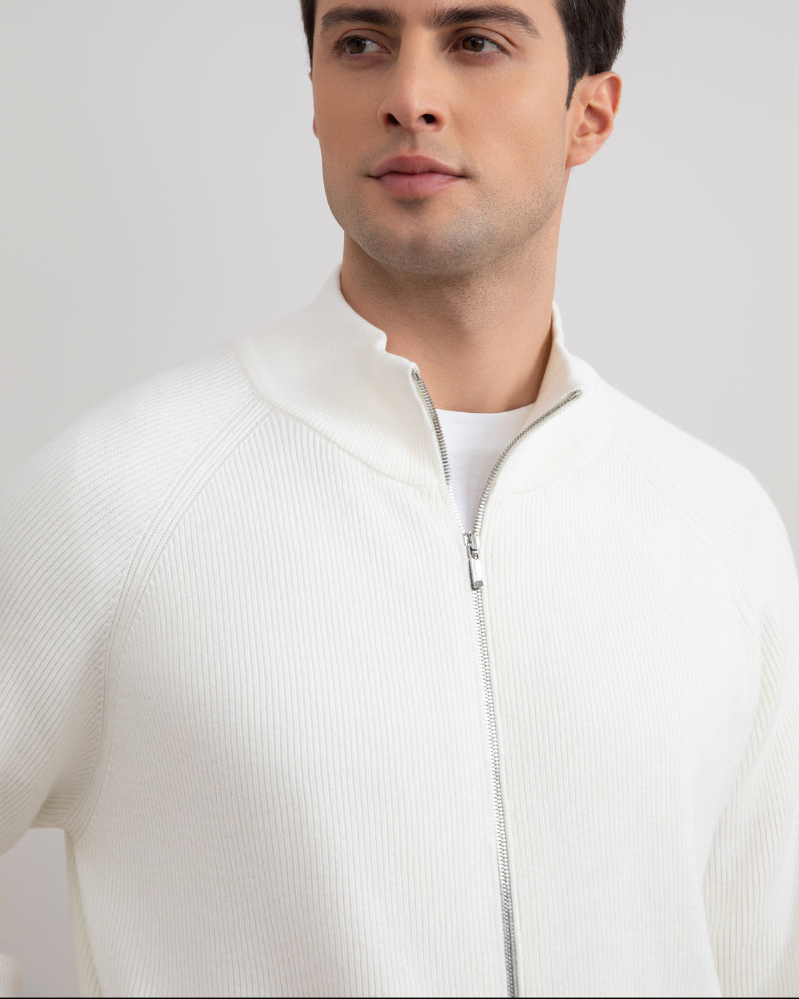 Cardigan Panama English Rib Full Zip