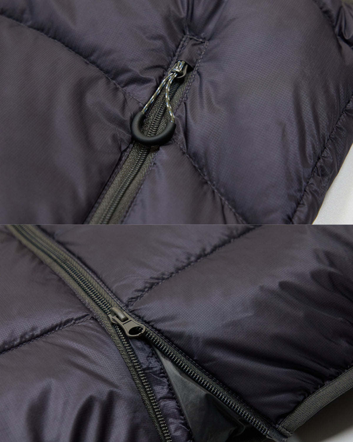 Gilet puffer con tasche a contrasto