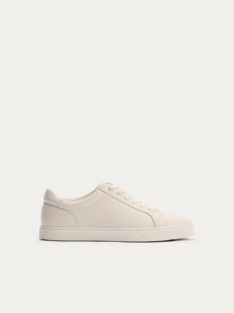 Sneakers classiche in pelle bianco sporco