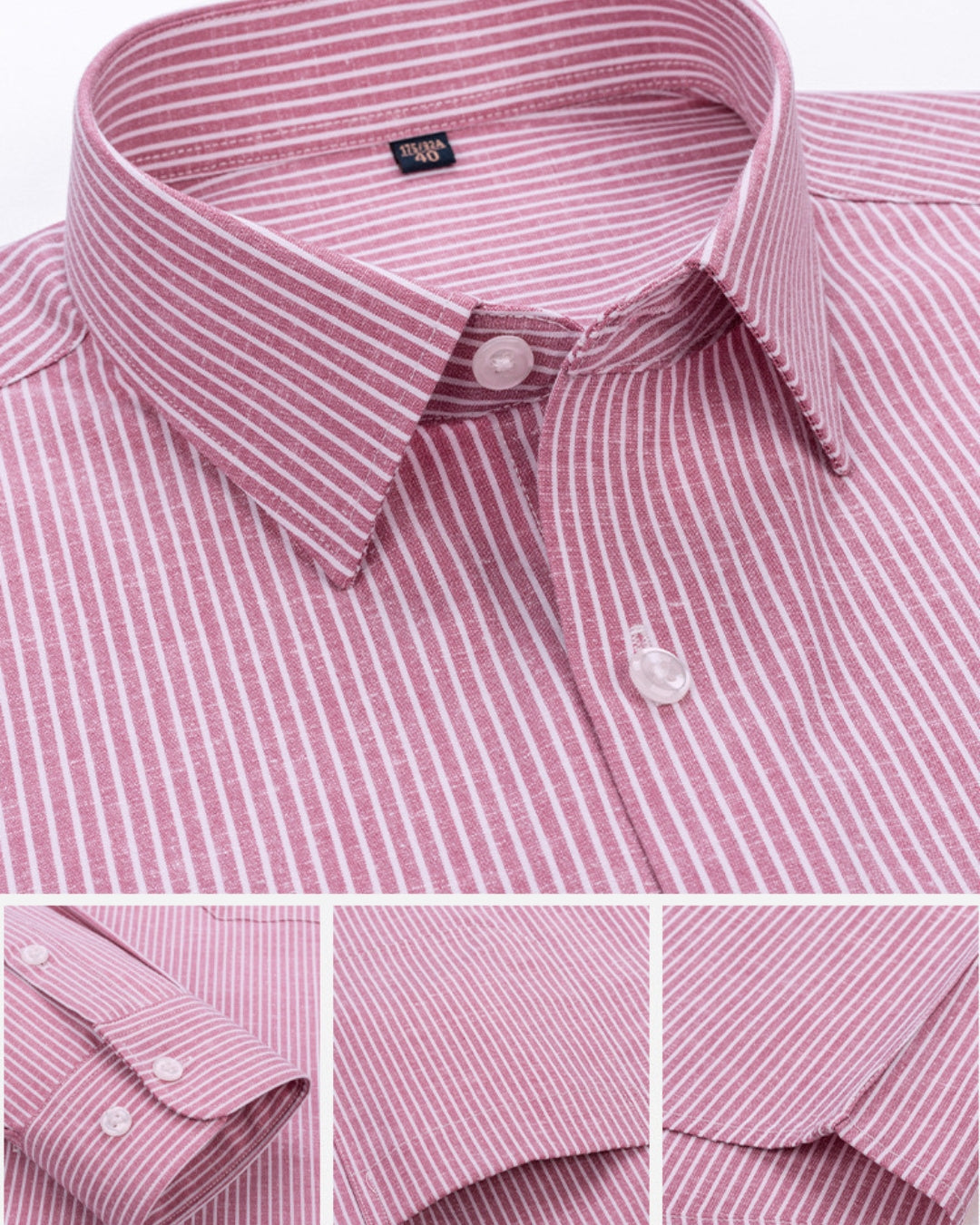 Camicia Oxford a righe - Rosa