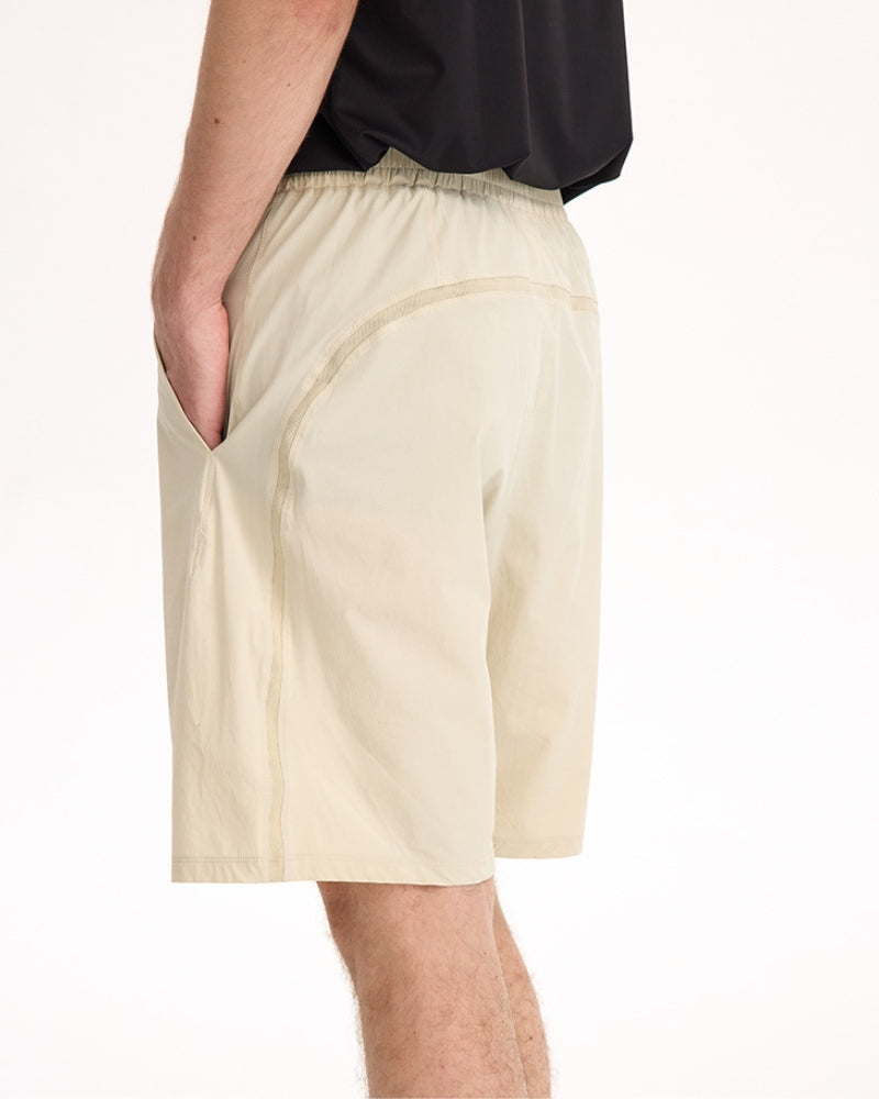 Pantaloncini in pile tecnico sportivo traspirante