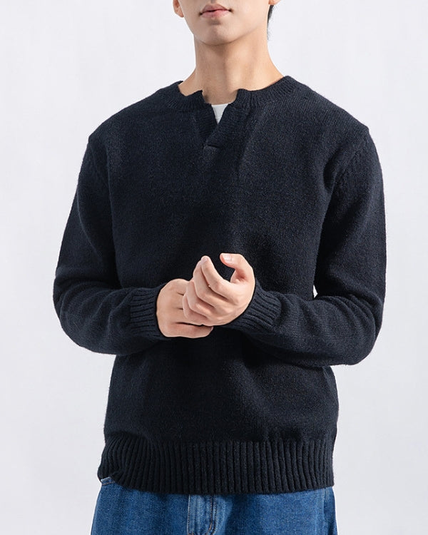 Maglione con scollo a V in misto lana Jackal