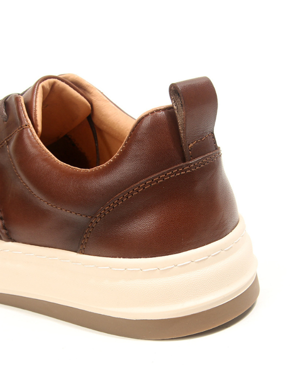 Sneaker in pelle Espresso Moc-Toe