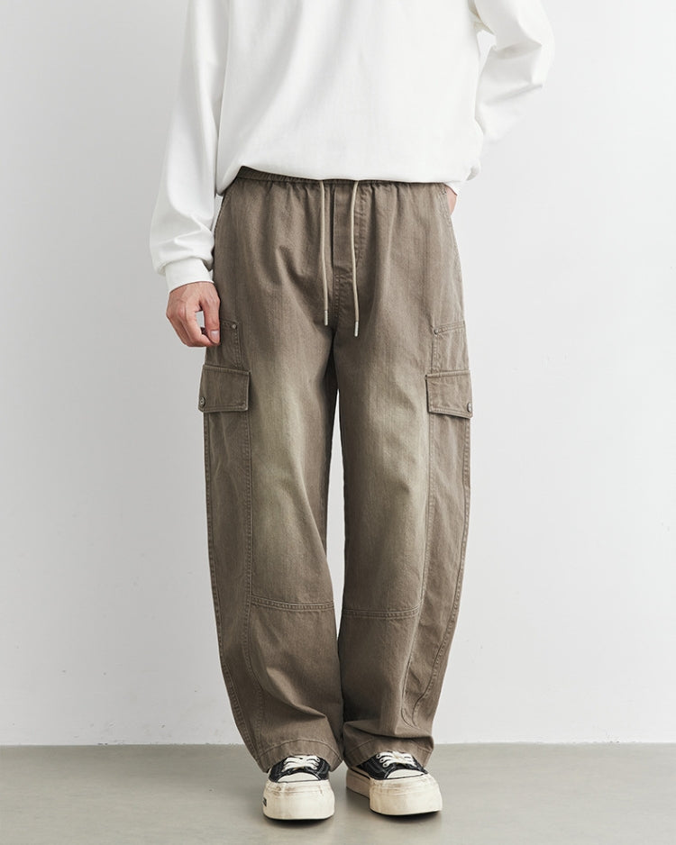 Pantaloni cargo con coulisse in paracadute