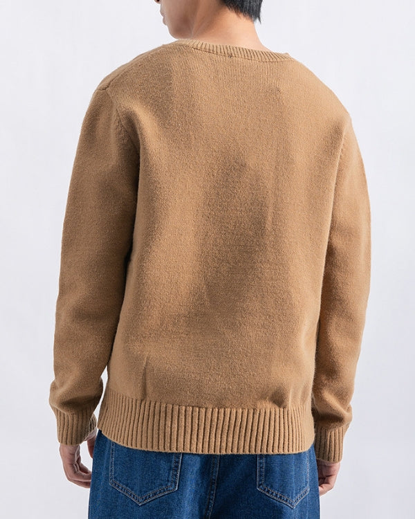 Maglione con scollo a V in misto lana Jackal