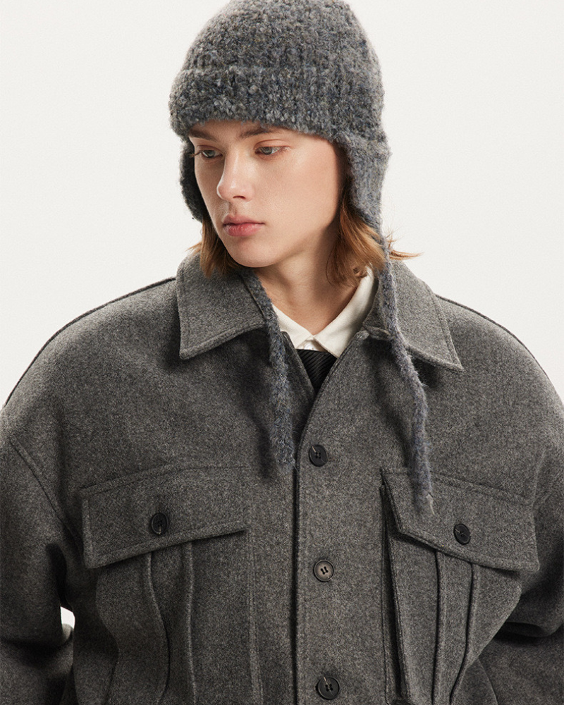 Giacca oversize con tasca utility