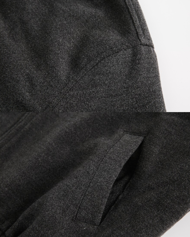 Giacca con zip in lana Charcoal