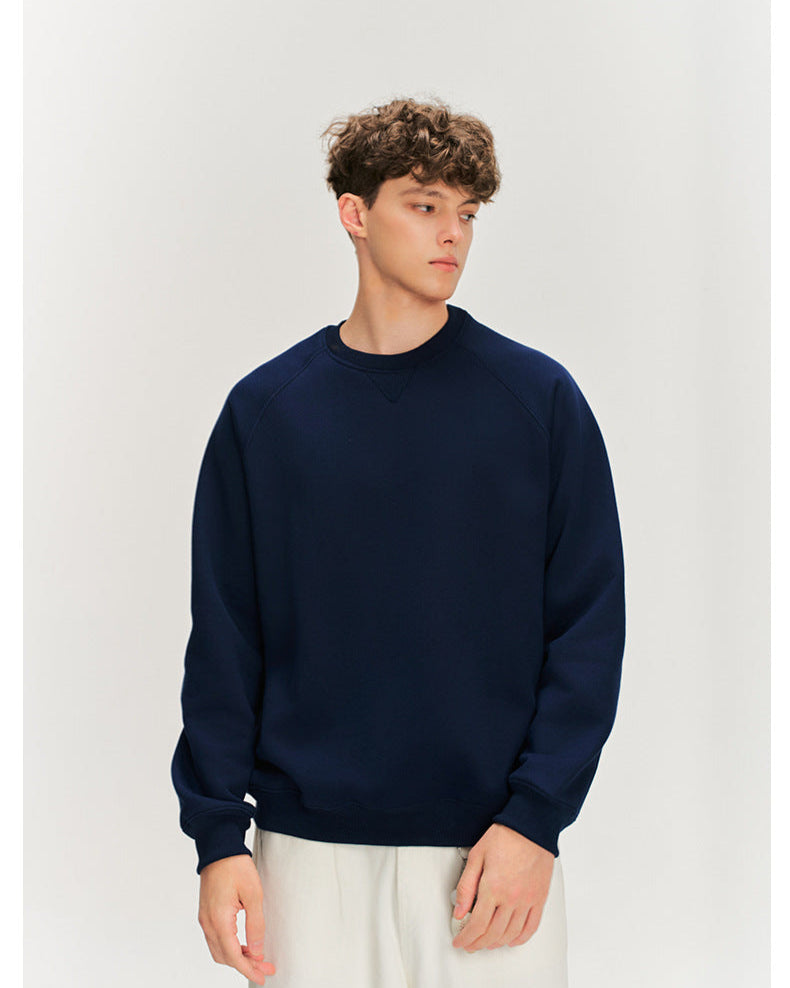 Felpa raglan classica con girocollo