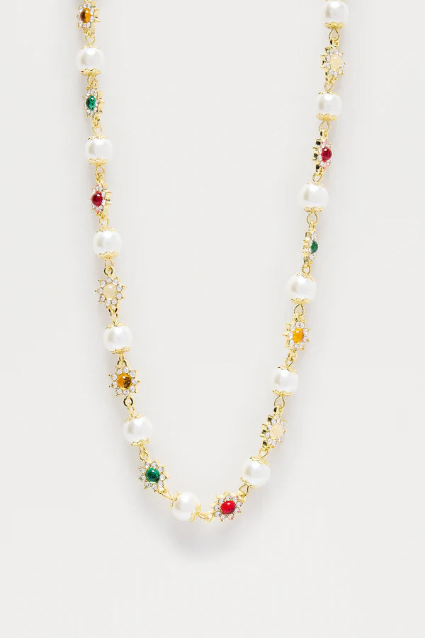 Collana di perline con girasole