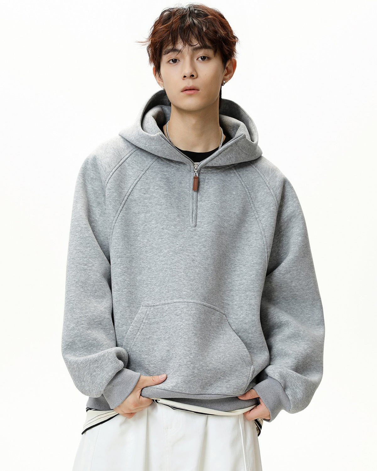 Hettegenseren Sculpted Split Semi-Zip Hoodie