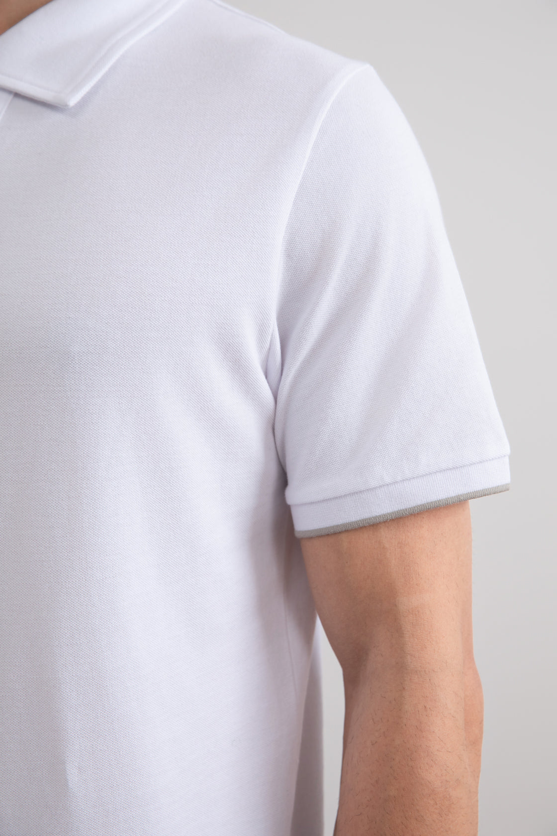 Hvit Cruise Open Polo Shirt