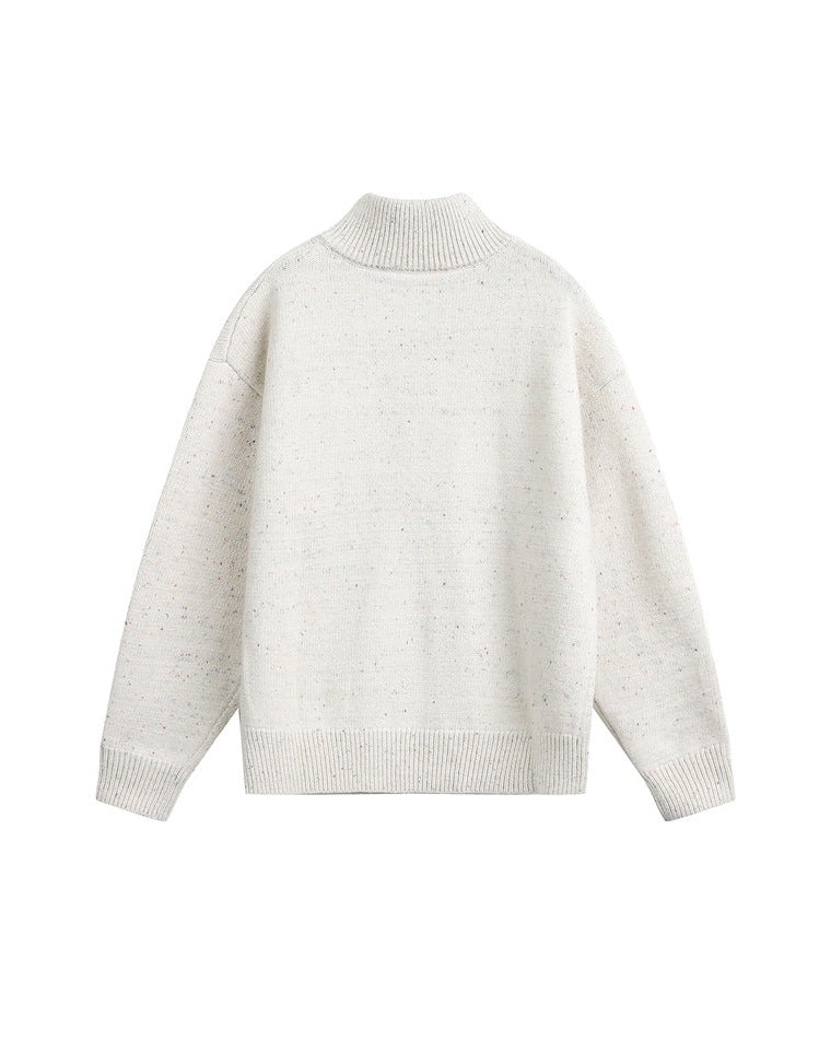 The Vantage Texture Stand-Up Collar Sweater