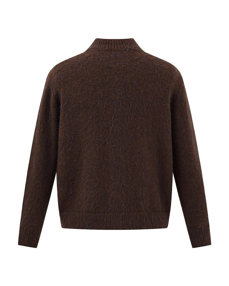 The Harwood Textured Zip Cardigan