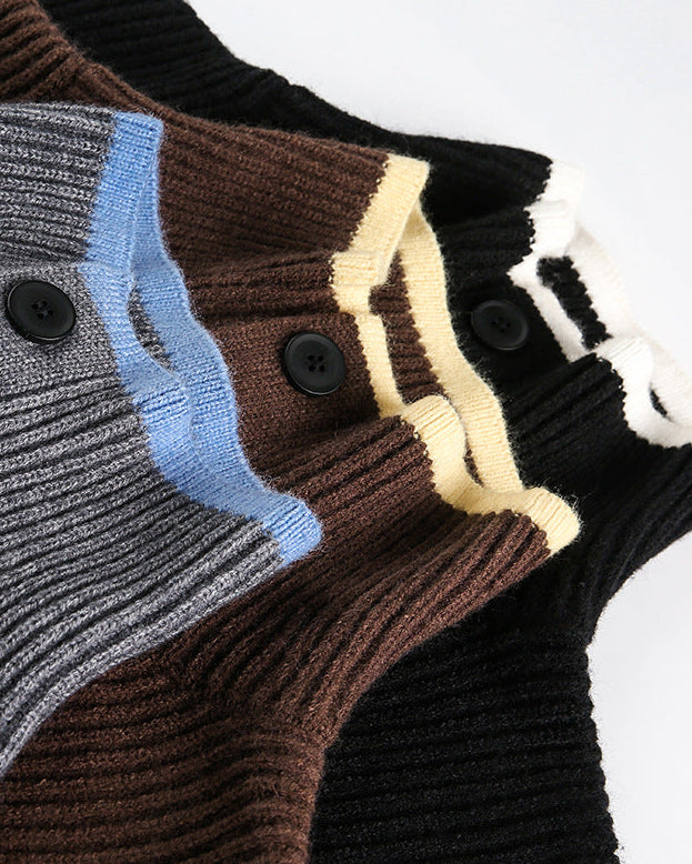 The Lofted Knit Stand Collar Cardigan Jacket