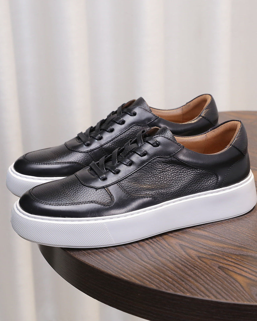 Torino Pebble-Grain Low Sneakers