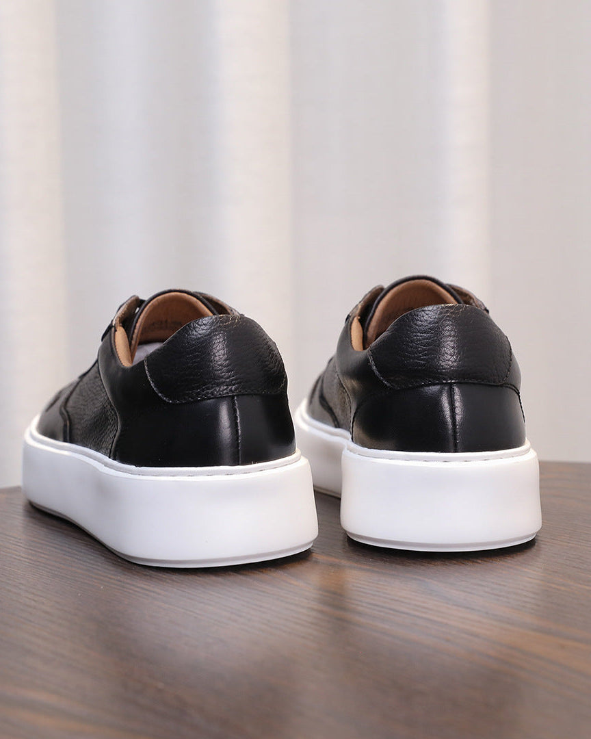 Torino Pebble-Grain Low Sneakers