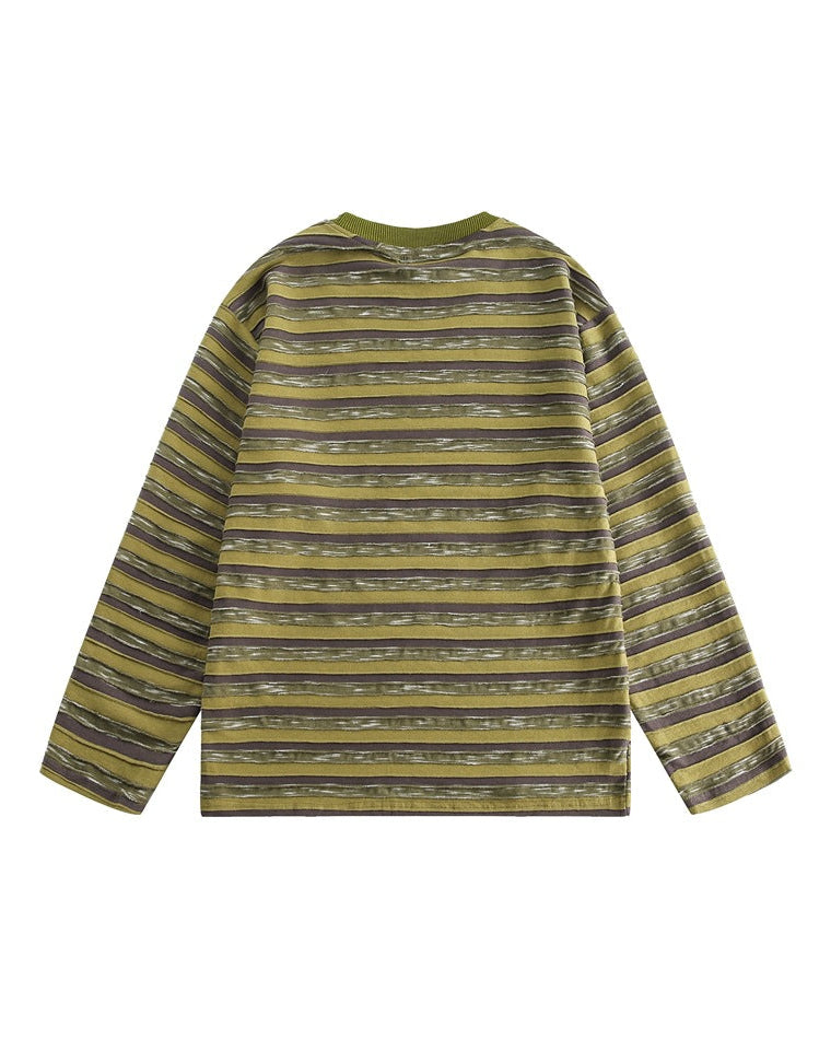 The Driftcrest Striped Top Round Neck Pullover Sweater