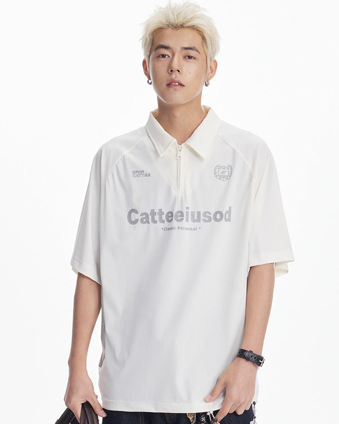 Contour Knit Quarter-Zip Polo