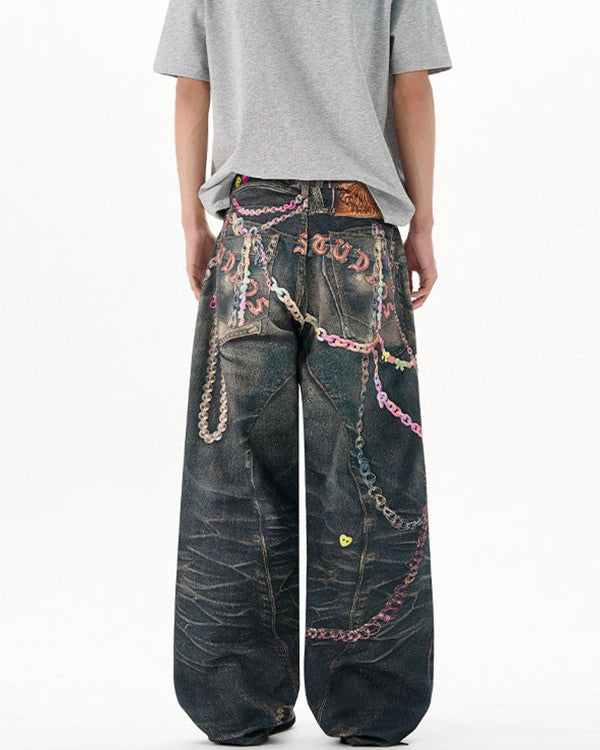 The Chainveil Illusion Straight Jeans