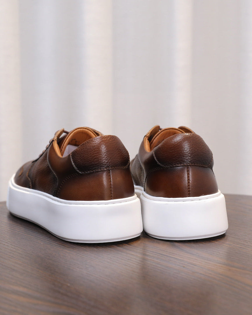 Torino Pebble-Grain Low Sneakers