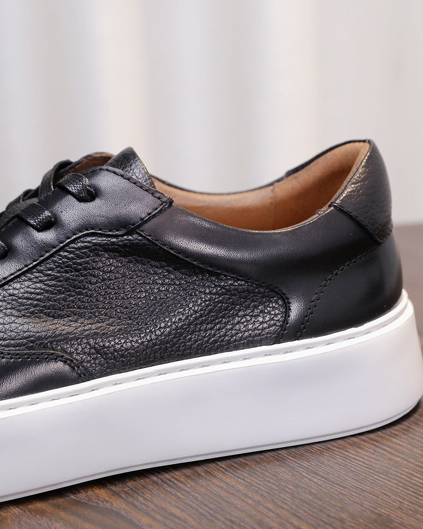 Torino Pebble-Grain Low Sneakers