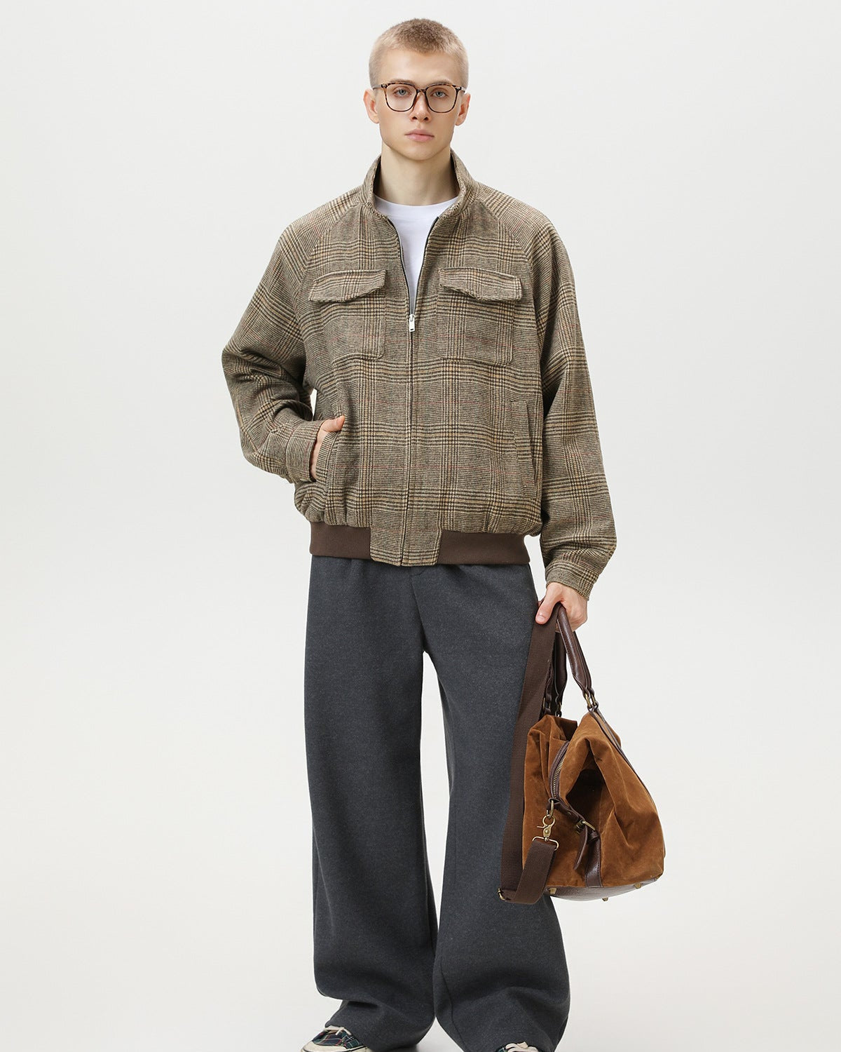 The Glen Plaid Zip Jacket