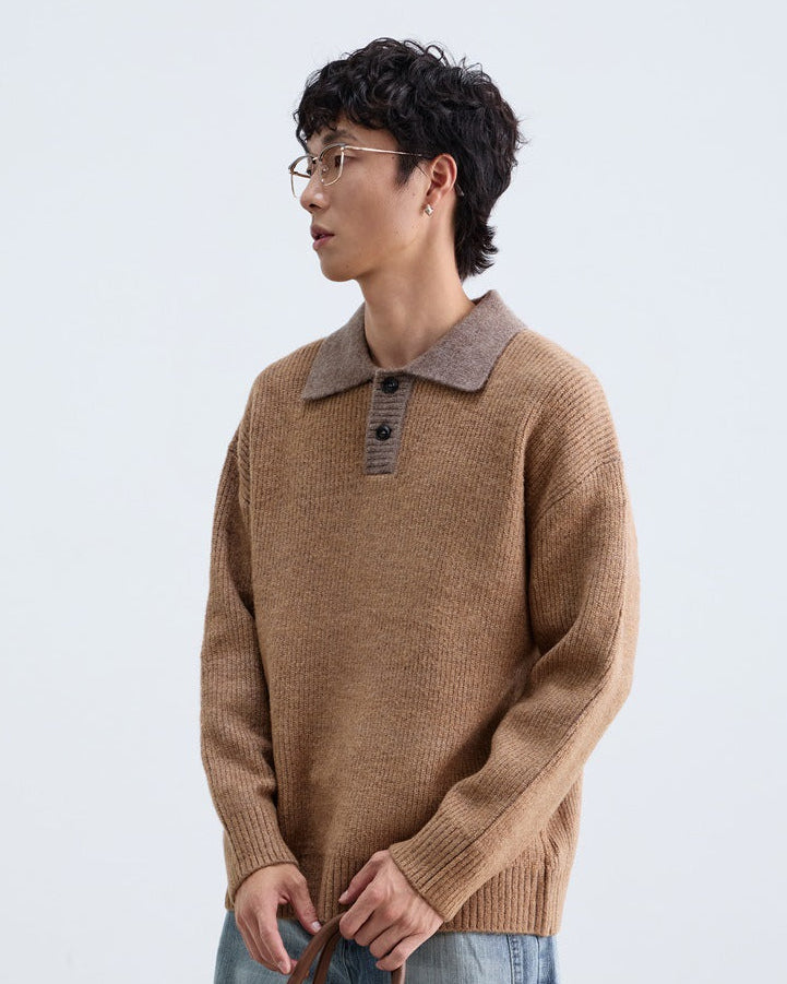 The Regent Knit Lapel Pullover Sweater