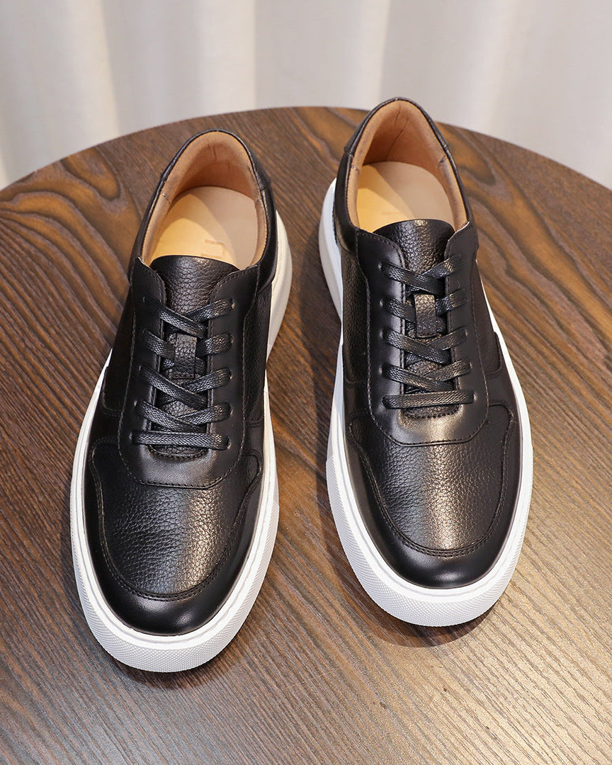 Torino Pebble-Grain Low Sneakers