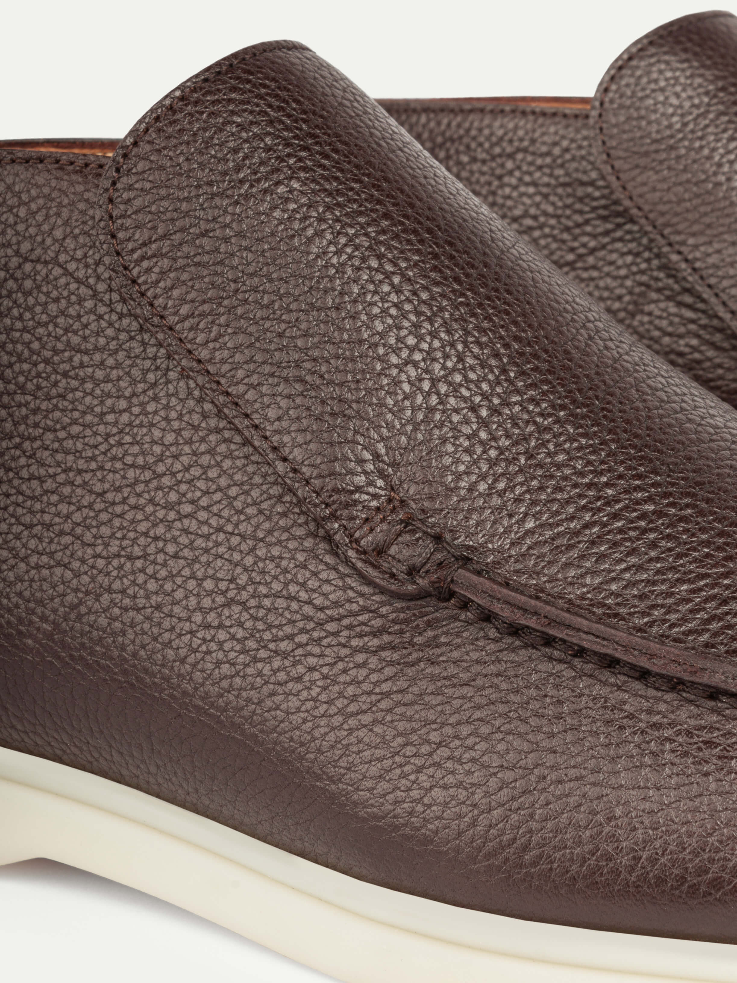 City Loafer i sjokoladelær