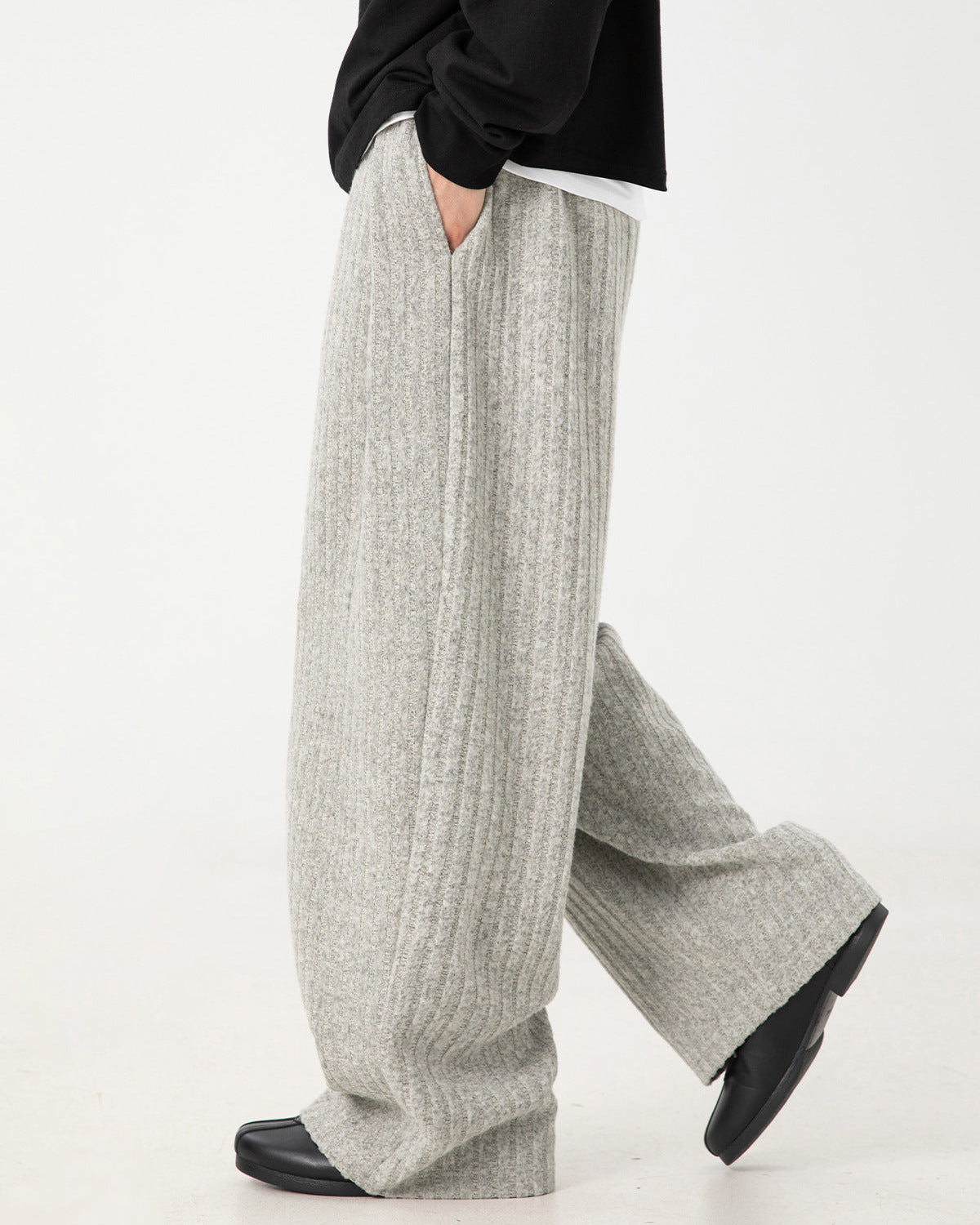 De Drape Textuur Fleece Broek