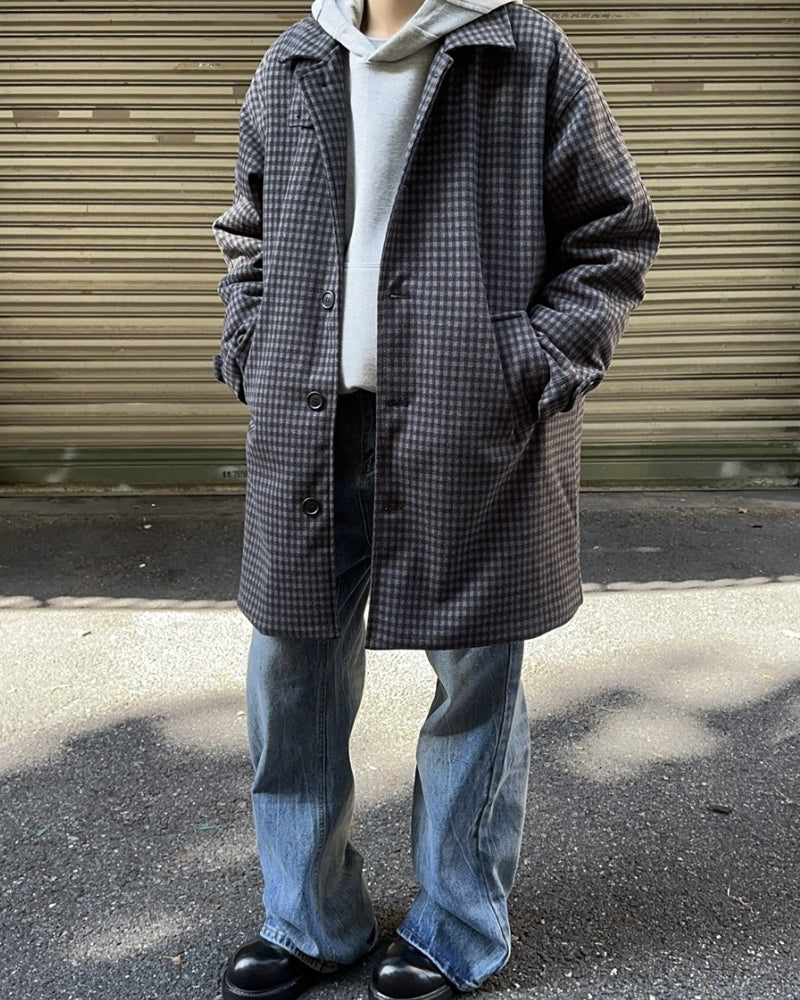 Klassieke geruite oversized jas